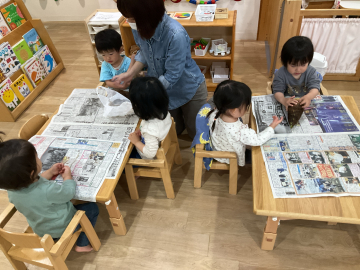 タケノコにさわってみたよ☆