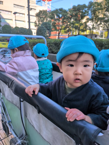 初めての避難車♪